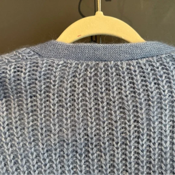 Sézane Vintage Blue V-Neck Achille Cardigan - Picture 13 of 14